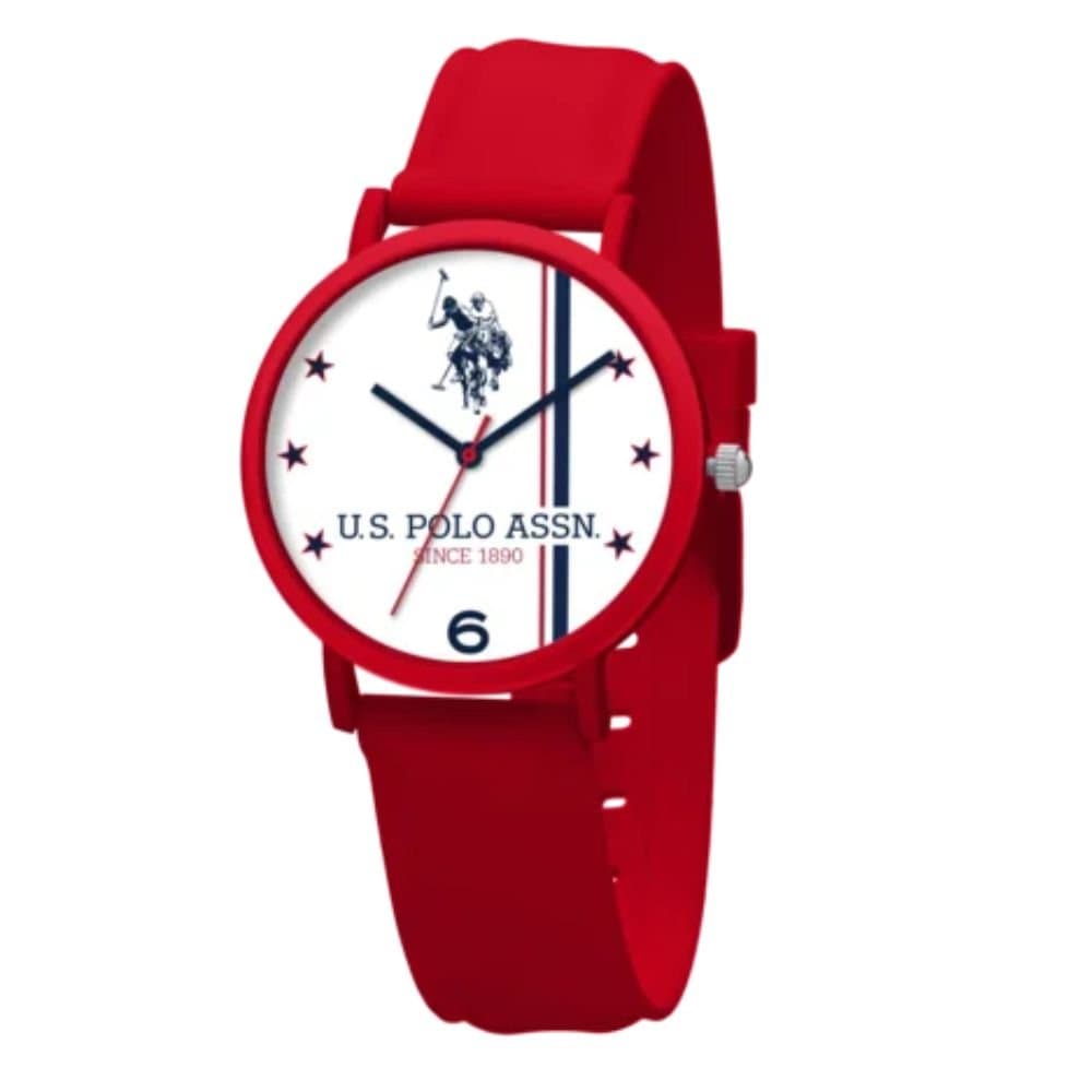 Unisex Ρολόι U.S. Polo Assn. Remy με Κόκκινο Λουράκι