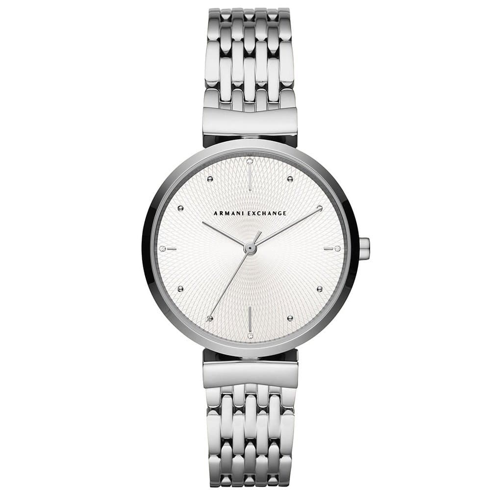 Γυναικείο Ρολόι ARMANI EXCHANGE AX5900 με Ασημί Μπρασελέ & Καντράν